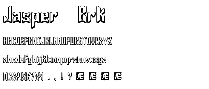 Jasper (BRK) font